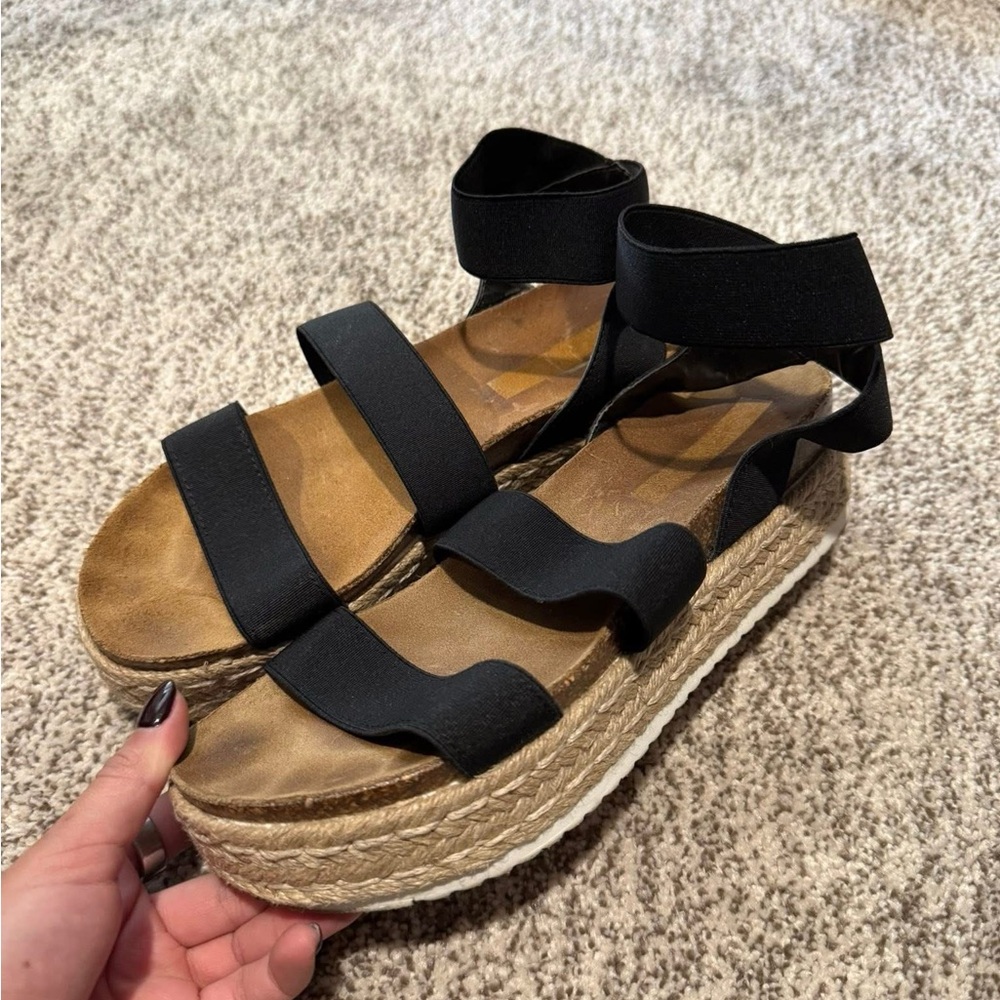 Steve Madden Black Platform Sandals